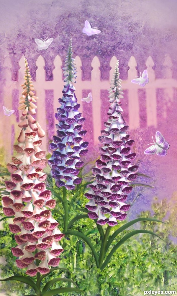 Foxgloves n Butterflies